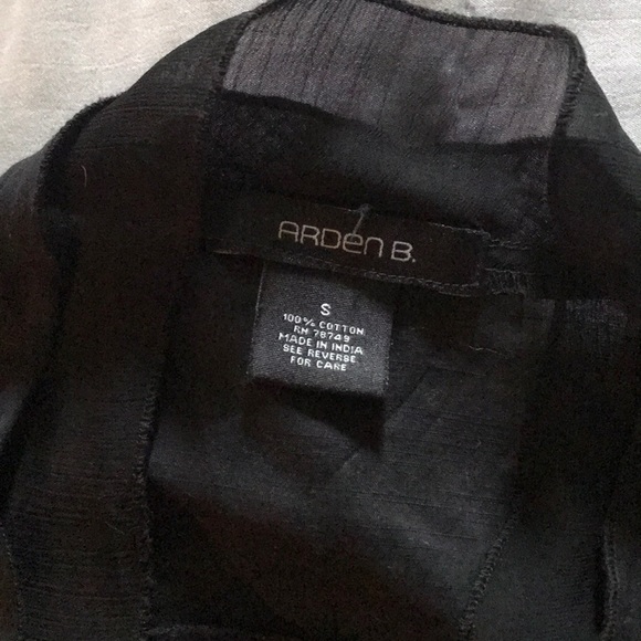 ARDEN B (S) BLACK TIE WAIST DRESSY OPEN TANK EUC - Picture 2 of 6